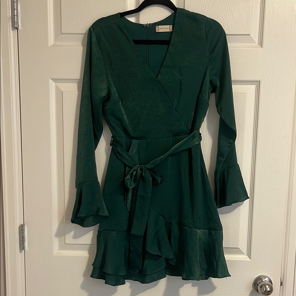 Altar’d State Elegant Green Wrap Dress